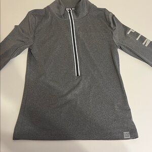 PINK Victoria's Secret Gray Quarter-Zip Sweatshirt